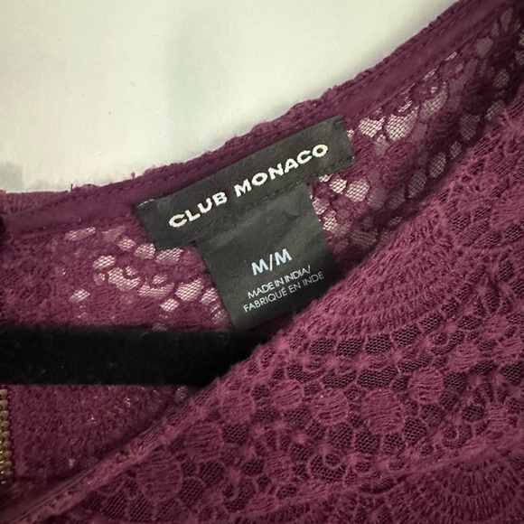 Club Monaco purple lace top - Picture 3 of 4